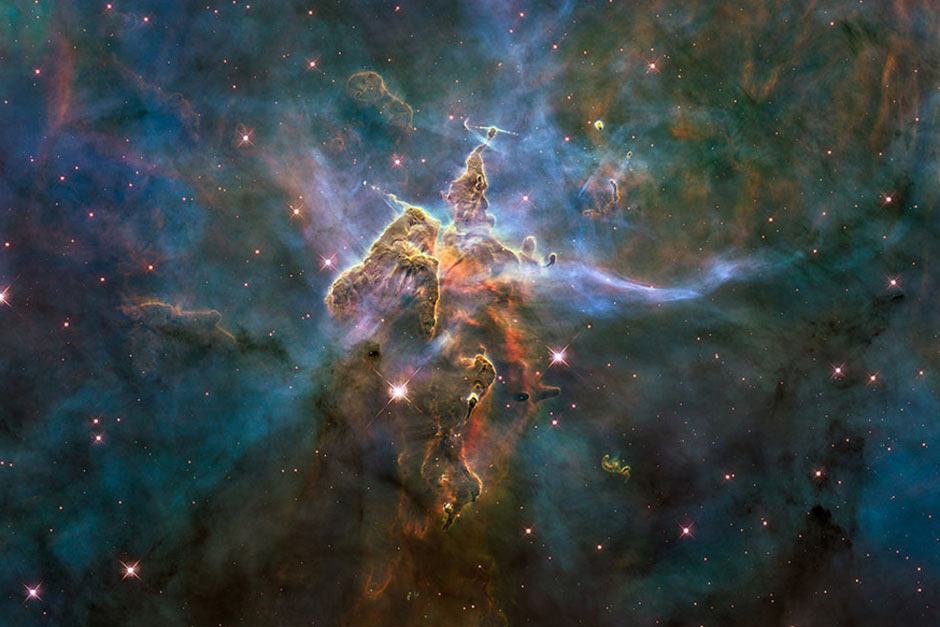 2010 Hubble pillar and jets - 20 Years of Awe